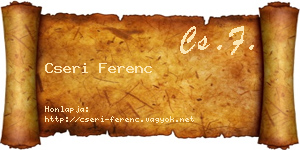 Cseri Ferenc névjegykártya